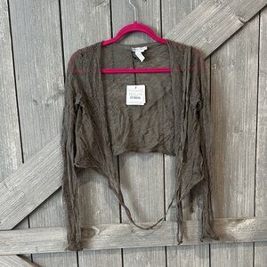 Sarah Pacini 🇮🇹 olive grey wrap featherweight